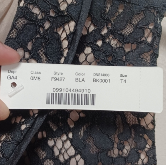 NWT J.crew Black Lace Peter Pan Collar Cargo Pocketed Cocktail Dress | tall sz 4 - Picture 15 of 16